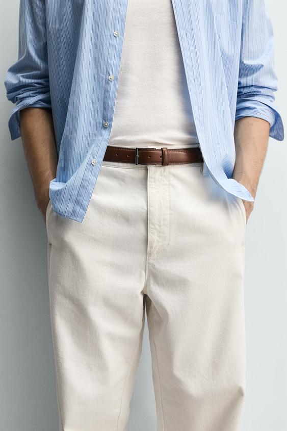 LEATHER DRESS BELT - Leather by Zara - Image 0