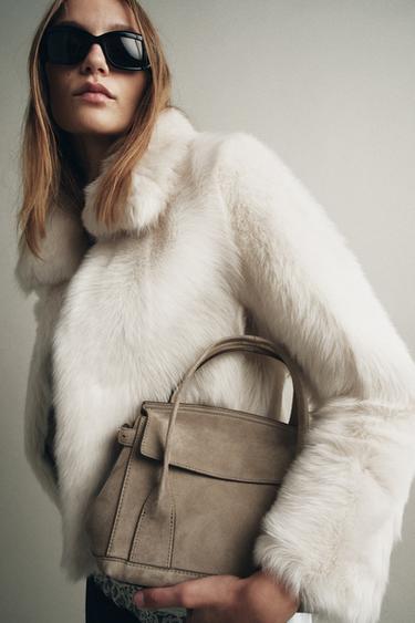 MINI CITY BAG SUEDE - Grey by Zara