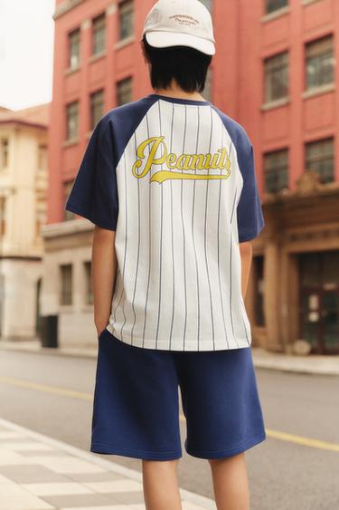 SNOOPY PEANUTS™ BERMUDA SHORTS - Navy blue by Zara