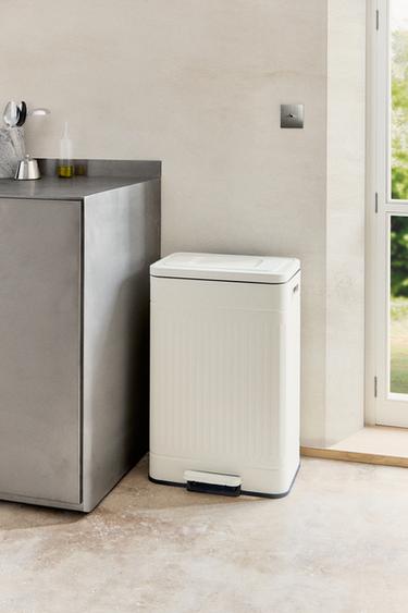 KITCHEN BIN WITH DOUBLE COMPARTMENT - Cream by Zara