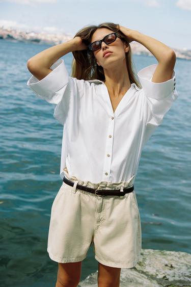 WIDE SLEEVE SHIRT - White by Zara