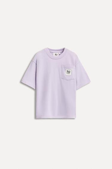 1/2-6 YEARS/ 50TH ANNIVERSARY LABEL POCKET T-SHIRT - Lilac by Zara