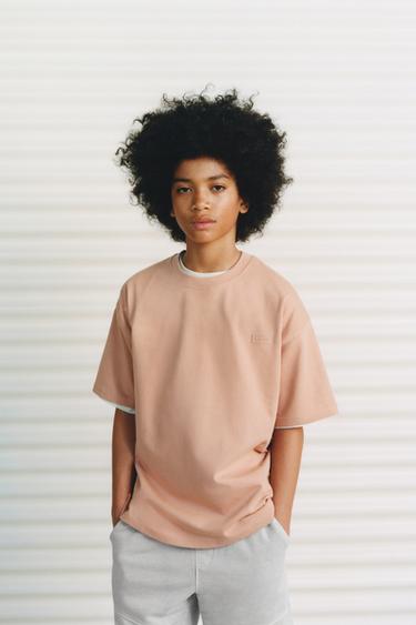 HEAVY WEIGHT T-SHIRT - Salmon by Zara