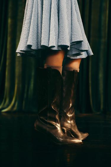 EMBROIDERED COWBOY BOOTS - Black by Zara