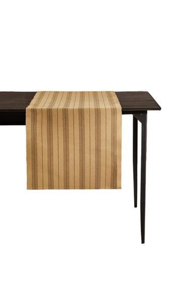 STRIPED TABLE RUNNER - Ochre by Zara