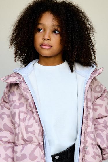 WATER-REPELLENT ANIMAL PRINT COAT - Pink by Zara