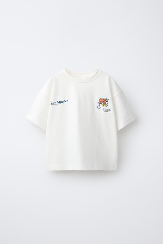 ANIMAL LABEL T-SHIRT - Oyster-white by Zara - Image 0