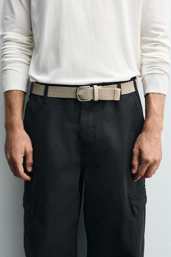 BRAIDED STRETCH BELT - Sand by Zara - Image 0