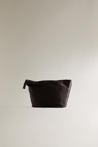 SATEEN WASH BAG - Brown by Zara