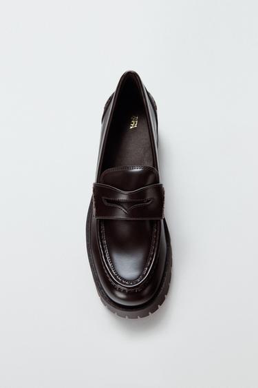 TRACK SOLE LOAFERS - Brown by Zara