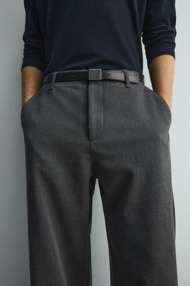 BALLOON FIT TEXTURED TROUSERS - Dark grey by Zara