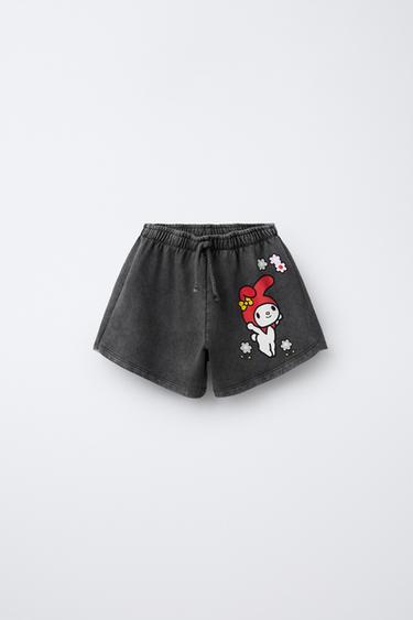 MY MELODY © SANRIO WASHED EFFECT BERMUDA SHORTS - Anthracite grey by Zara - Image 0