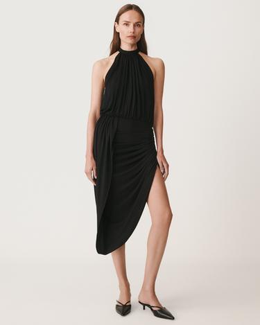 ASYMMETRIC HALTER DRESS 50TH ANNIVERSARY - Black by Zara