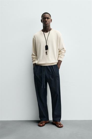SOFT CREW NECK SWEATSHIRT - Beige marl by Zara - Image 0