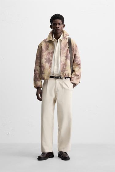 FLORAL PRINT JACKET - Peach by Zara - Image 0