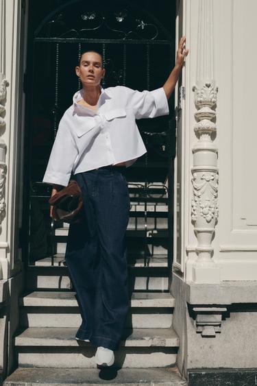 SHORT OXFORD SHIRT - White by Zara