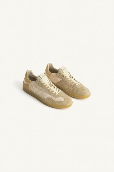 LTHR SNKRS - Beige by Zara
