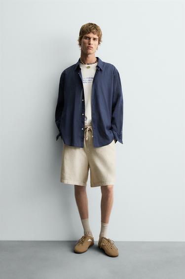 FADED RELAXED FIT BERMUDA SHORTS - Stone by Zara - Image 0