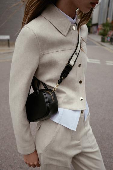 MINI TOPSTITCHED BAG - Black by Zara