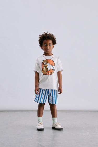 ANIMAL PRINT T-SHIRT - White by Zara
