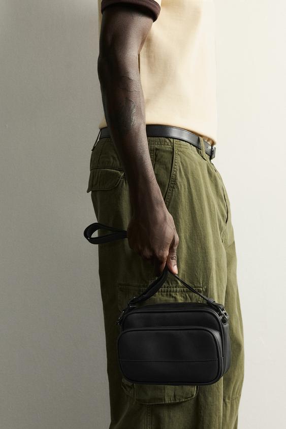 RUBBERISED CROSSBODY BAG - Black by Zara - Image 0