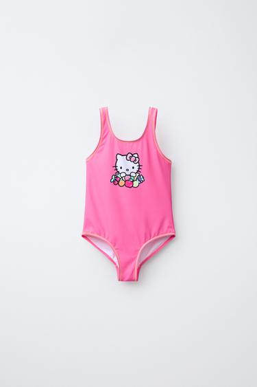 6-14 YEARS/ HELLO KITTY © SANRIO FRUIT SWIMSUIT - Fuchsia by Zara