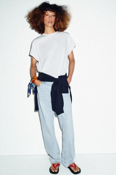 DROP SLEEVE T-SHIRT - White by Zara