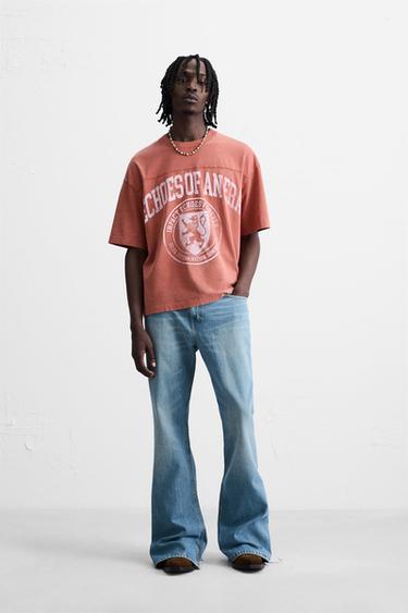 VARSITY PRINT T-SHIRT - Red by Zara - Image 0