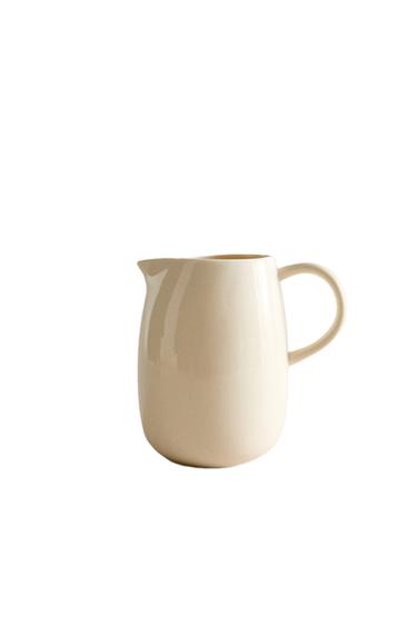 PLAIN STONEWARE MILK JUG - Cream by Zara