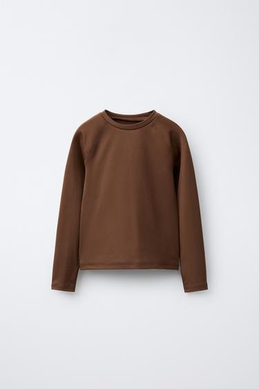 THERMOLITE ® FIBRE BASE LAYER THERMAL T-SHIRT - Brown by Zara