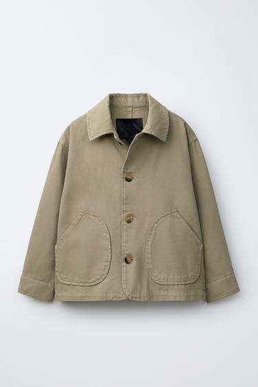 JACKET WITH POCKETS - Khaki by Zara