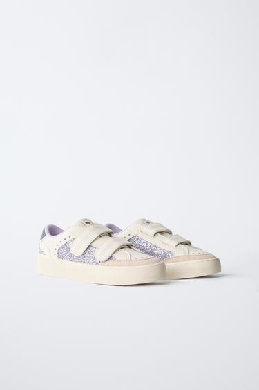 GLITTER SNEAKERS - White by Zara
