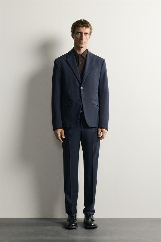 COMFORT SUIT TROUSERS - Navy blue by Zara - Image 0