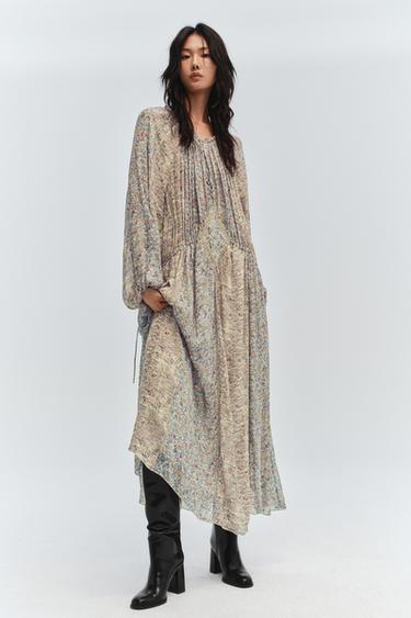 ZW COLLECTION METALLIC THREAD DRESS - 333 by Zara