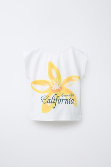 FLORAL PRINT T-SHIRT - Yellow by Zara - Image 0