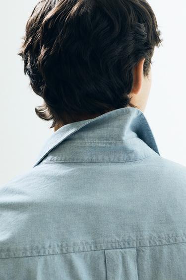 CHAMBRAY DENIM SHIRT AARON LEVINE X ZARA - Mid-blue by Zara