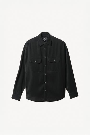 WILLY CHAVARRIA X ZARA FLUID OVERSHIRT - Black by Zara