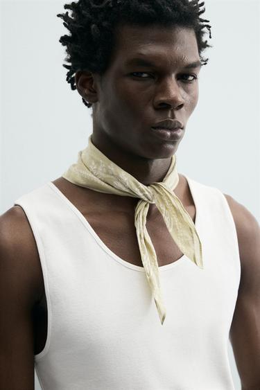 PAISLEY PRINT BANDANA - Light green by Zara - Image 0