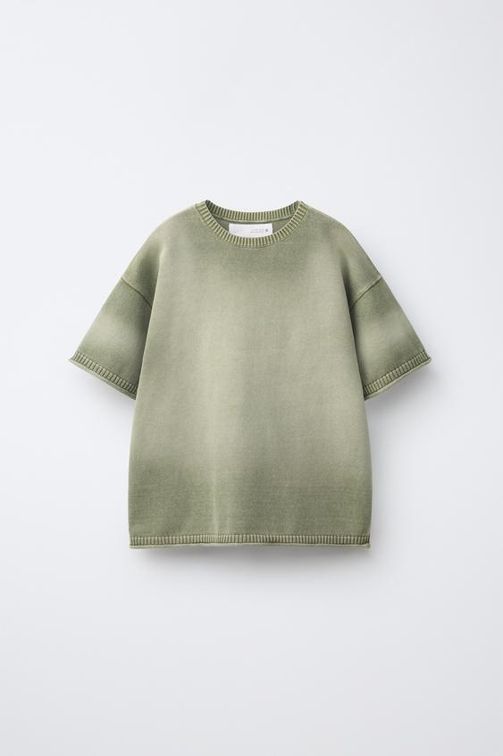 FADED-EFFECT T-SHIRT - Greenish by Zara - Image 0