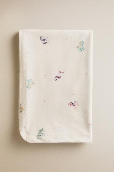 MY LITTLE PONY© PRINT FLEECE BABY BLANKET - Ecru by Zara
