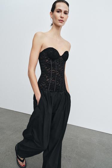 LACE CORSET - Black by Zara