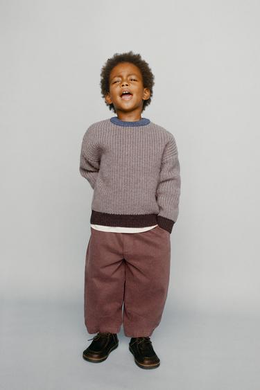 SOFT BAGGY TROUSERS - Burgundy by Zara