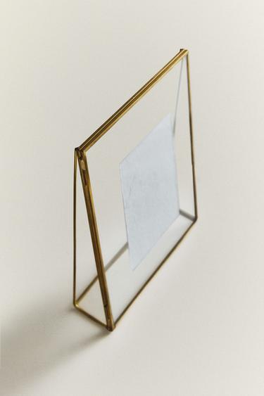 TRIANGULAR STRUCTURE PHOTO FRAME - Golden by Zara