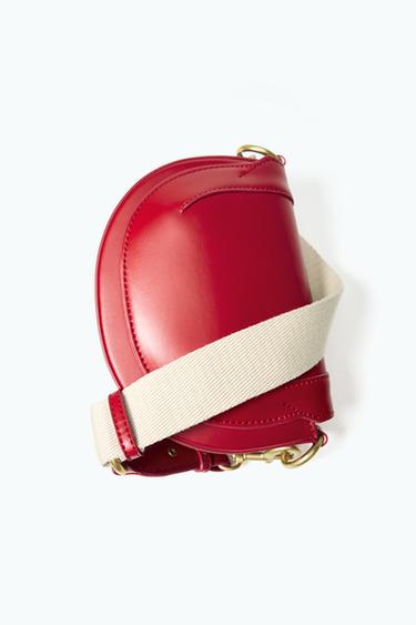 CONTRAST TOPSTITCH CROSSBODY BAG - Red by Zara