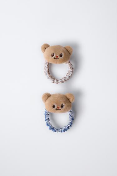 TWO-PACK OF BUTTERBEAR © HAIR TIES - Blue marl by Zara - Image 0
