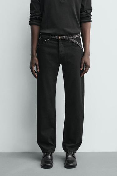 STRAIGHT FIT JEANS - Black by Zara