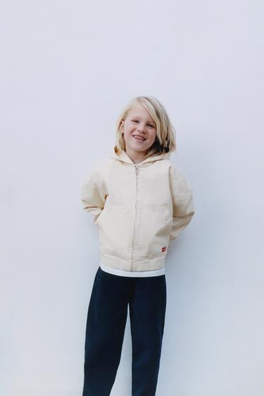 HERRINGBONE HOODED OVERSHIRT - Ecru by Zara