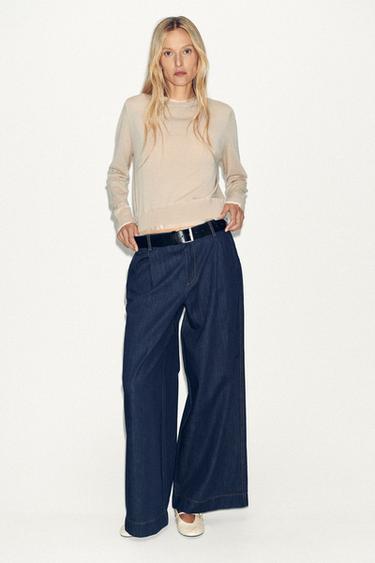 WOOL BLEND KNIT SWEATER - Sand by Zara
