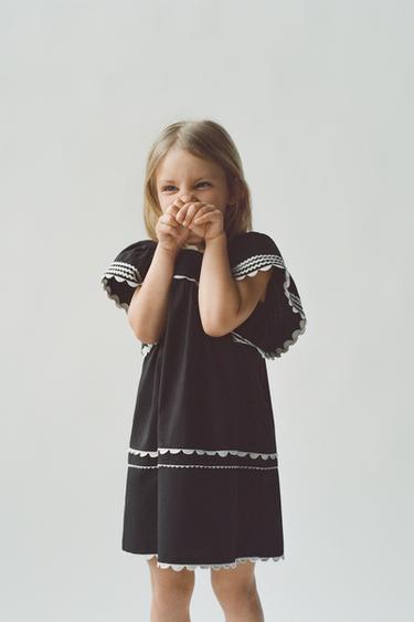 CONTRAST WAVE DRESS - Black by Zara
