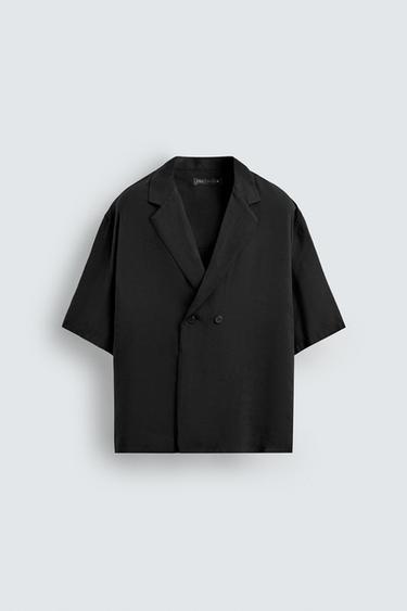 FLOWING KIMONO SHIRT - Black by Zara